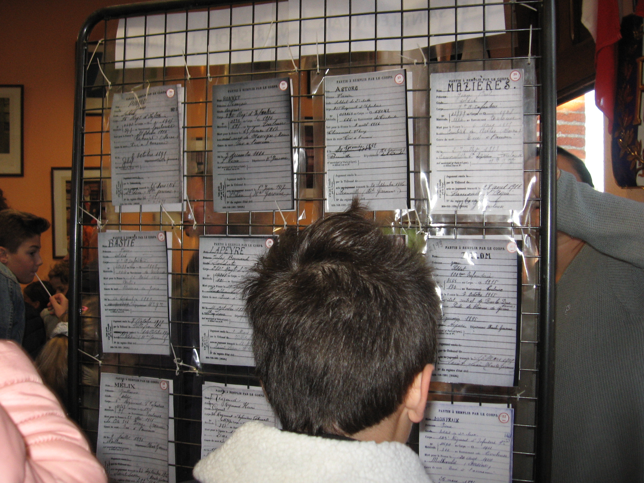 Exposition sur la Grande Guerre salle de la Mairie